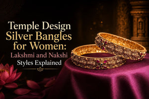 Temple Design Silver Bangles for Women: Lakshmi and Nakshi Styles Explained - HS925