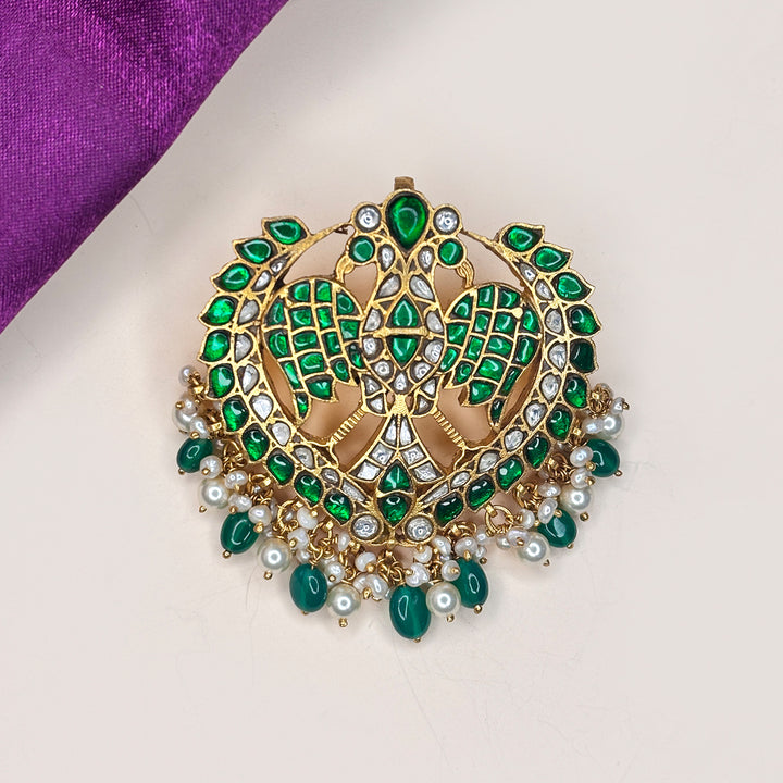 Gandaberunda Green Crest Pendant