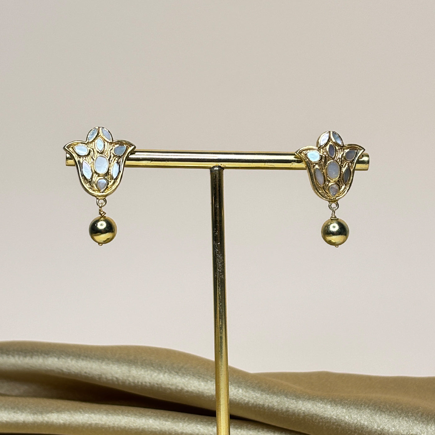 Regal Bloom Mother of Pearl Earrings