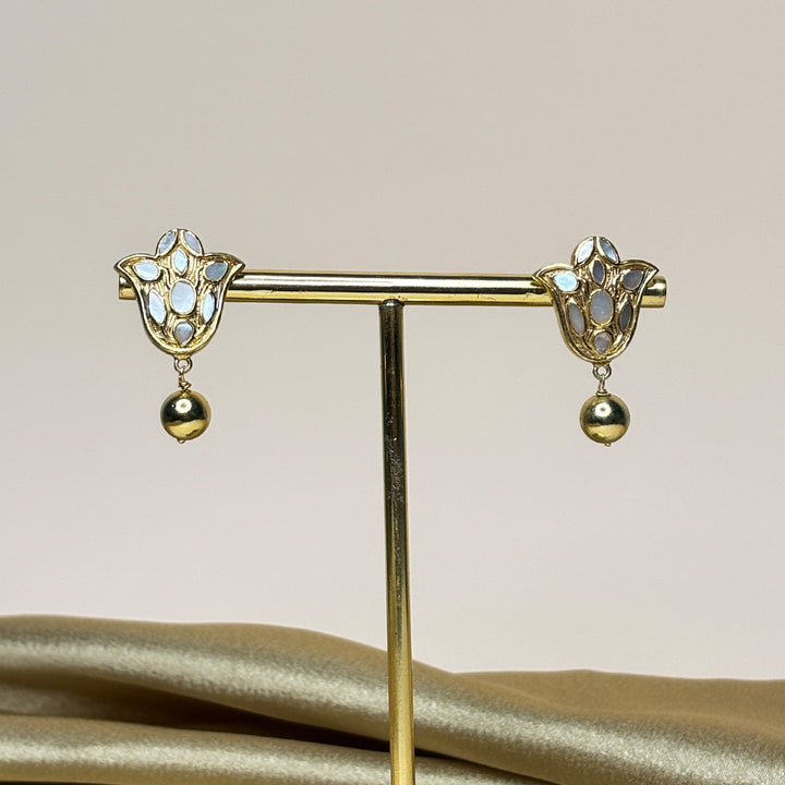 Regal Bloom Mother of Pearl Earrings