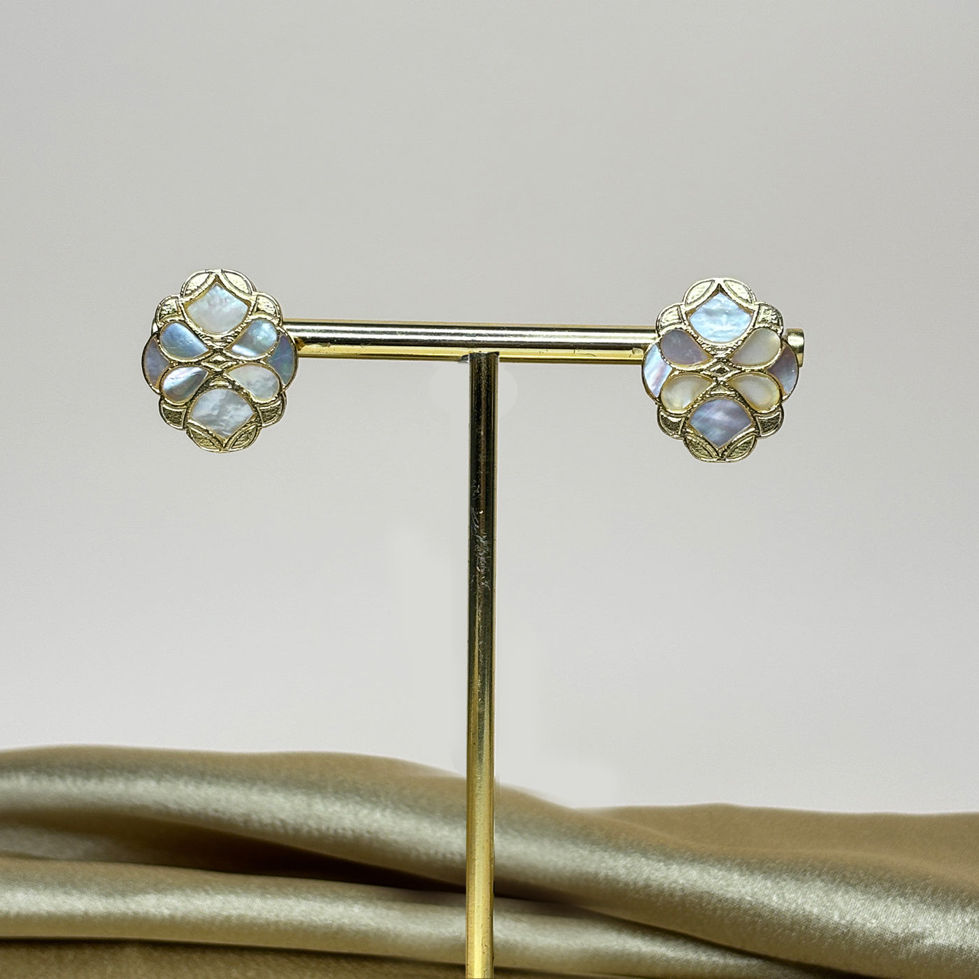 Handcrafted Mother of Pearl Stud Earrings