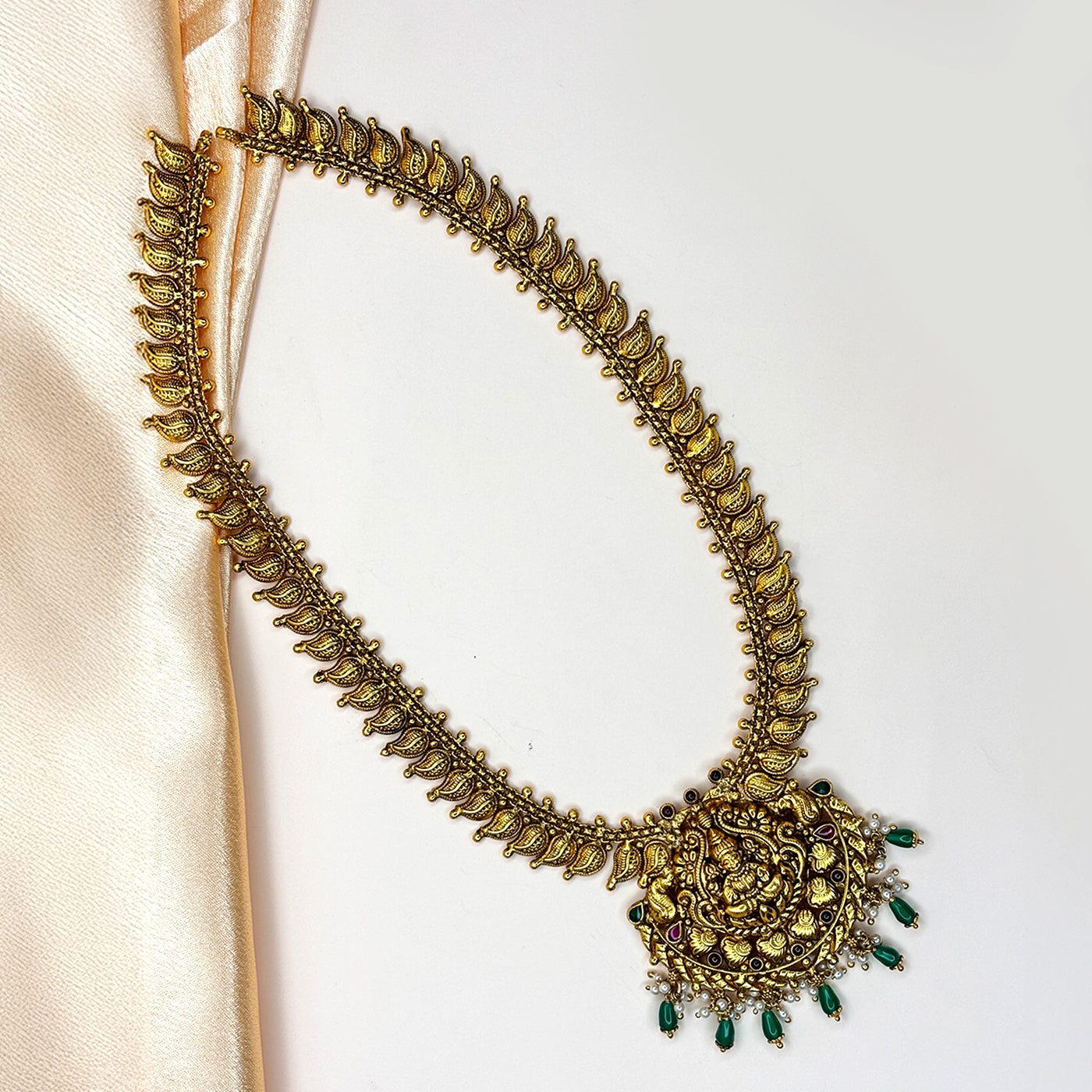 Majestic Antique Gold Lakshmi Necklace