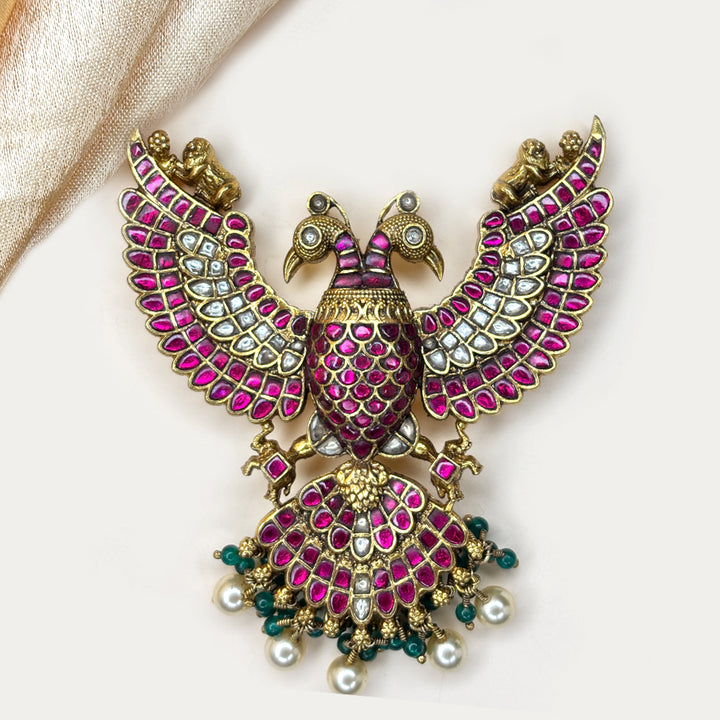 Radiant Garuda Kundan Pendant