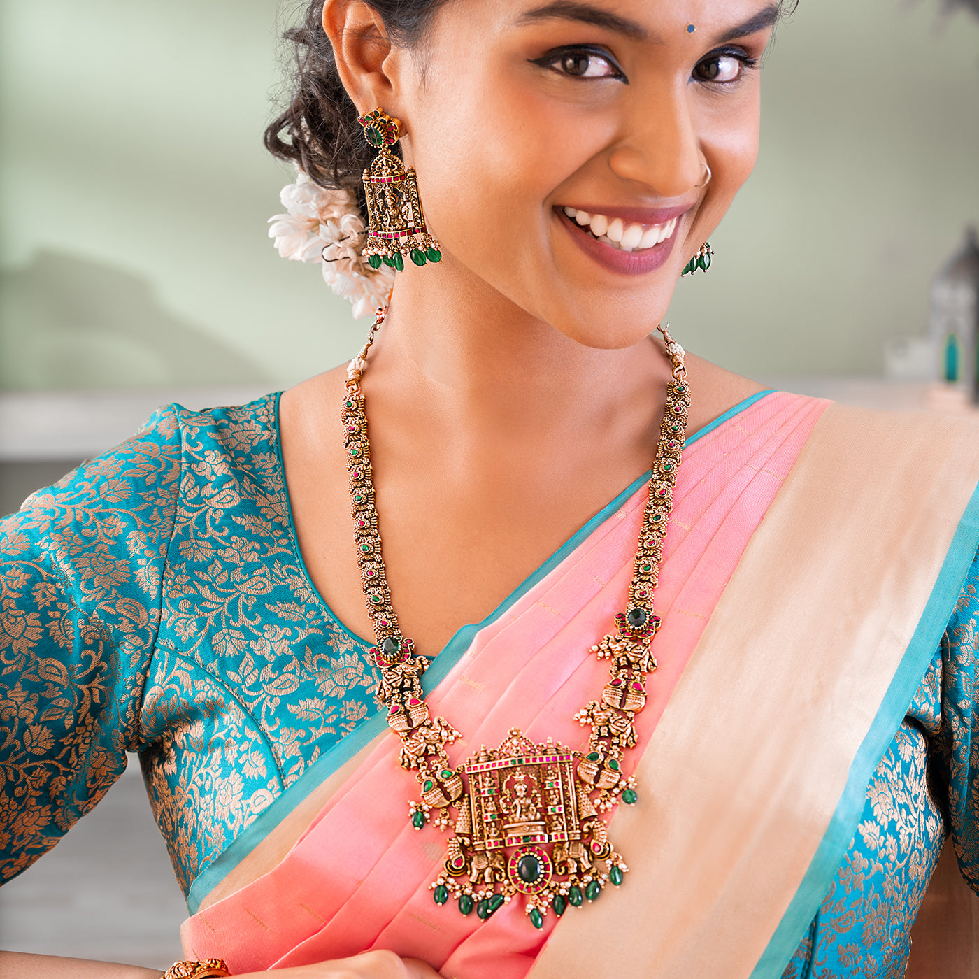 Lakshmi Devi Nakshi Necklace Set