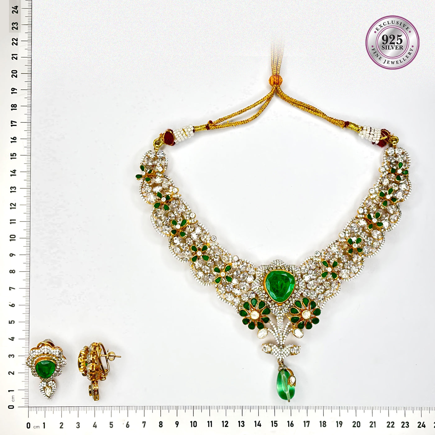 EMERALD FLORA NECKLACE SET