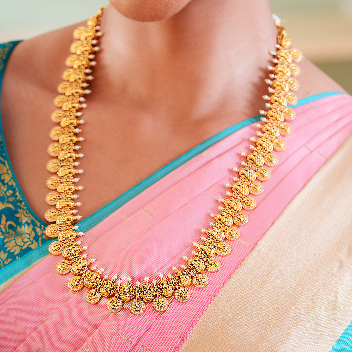 Antique Lakshmi Kasu Necklace Set