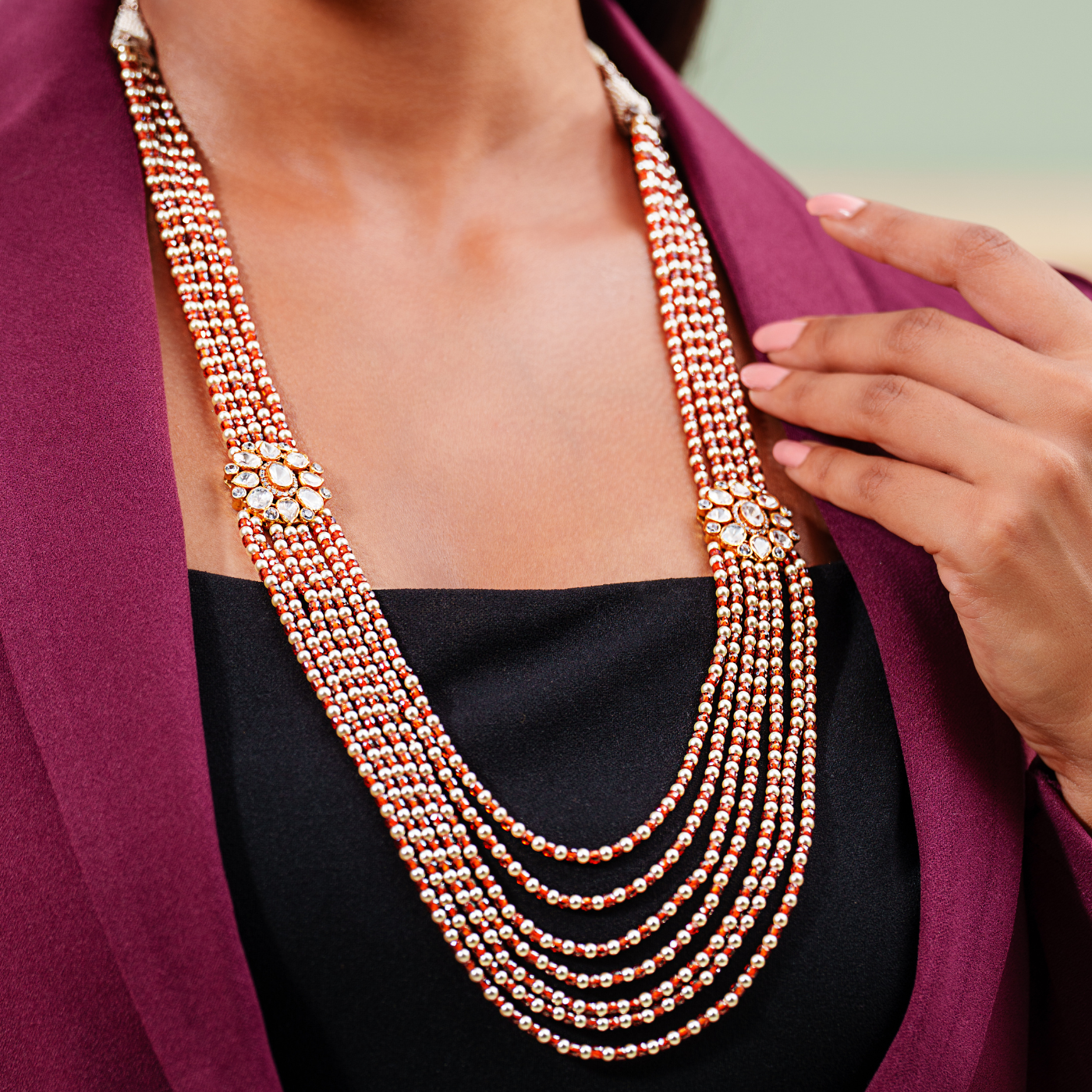 Ocean Bloom Beaded Necklace Set