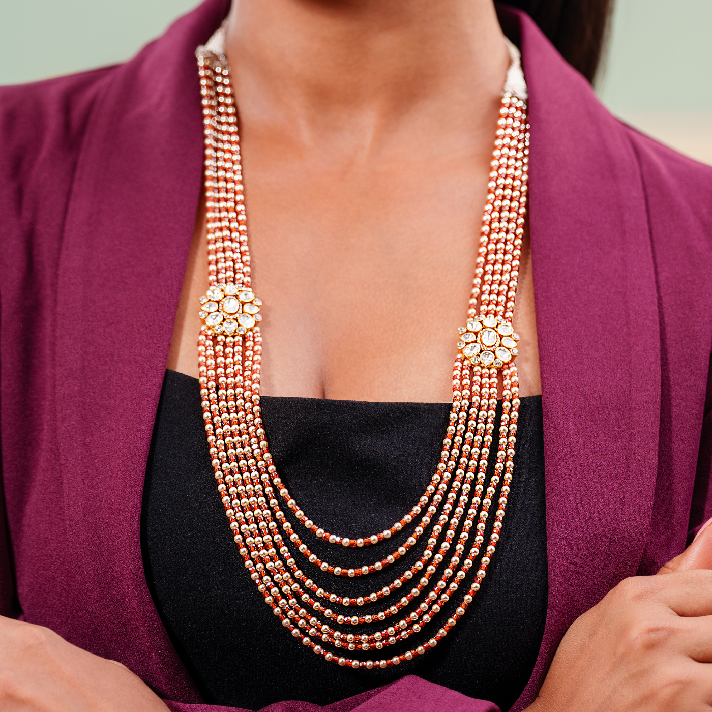 Ocean Bloom Beaded Necklace Set