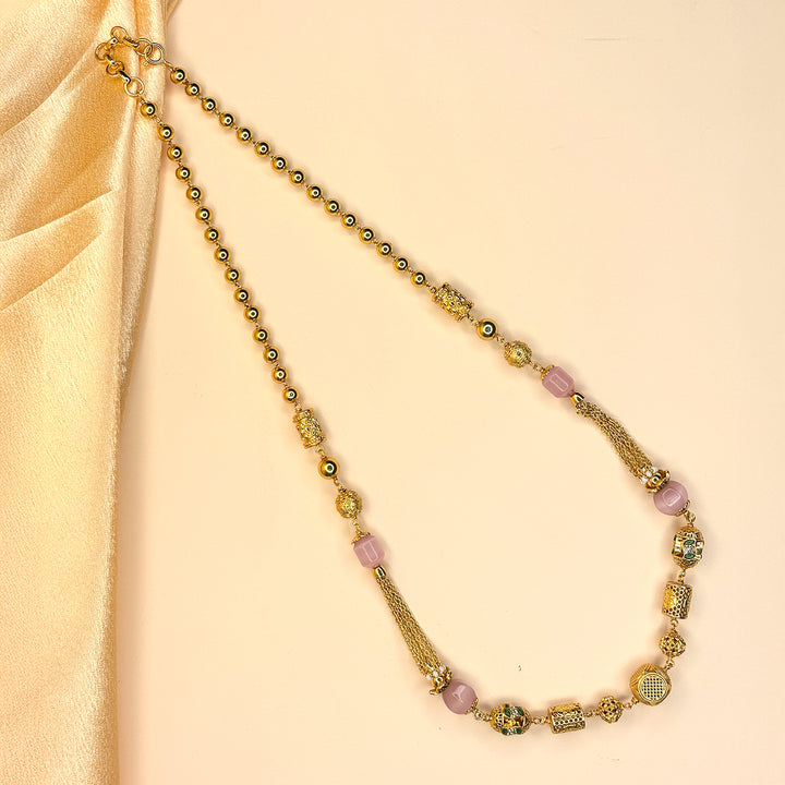 Pink Pastel Mala with Semi-Precious Accents