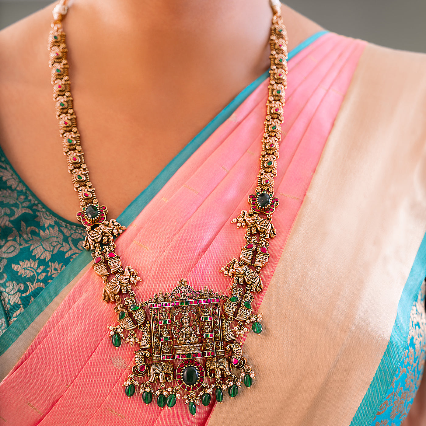 Lakshmi Devi Nakshi Necklace Set