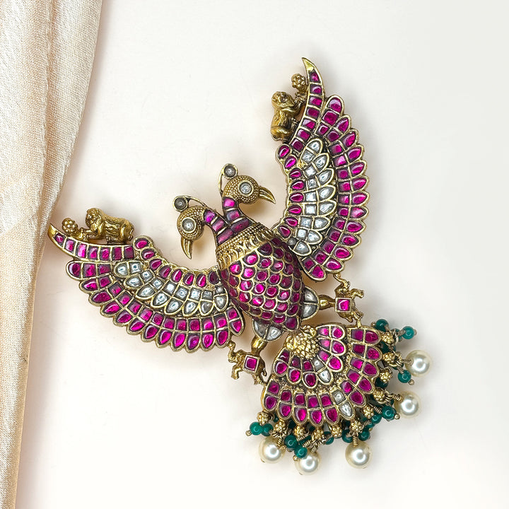 Radiant Garuda Kundan Pendant