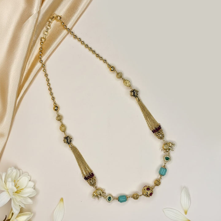 Elephant Grace Mala with Semi-Precious Stones