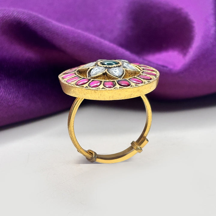 FLORAL KUNDAN RING