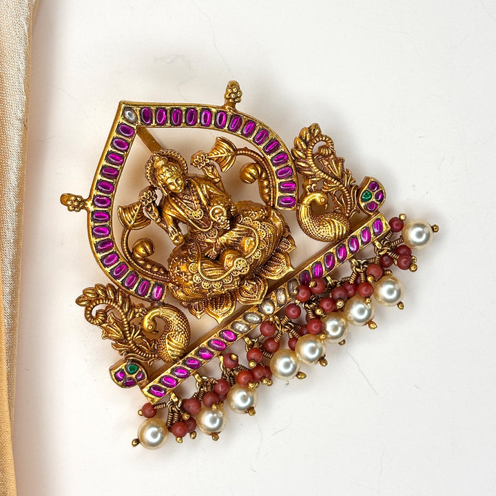 Regal Antique Lakshmi Temple Pendant