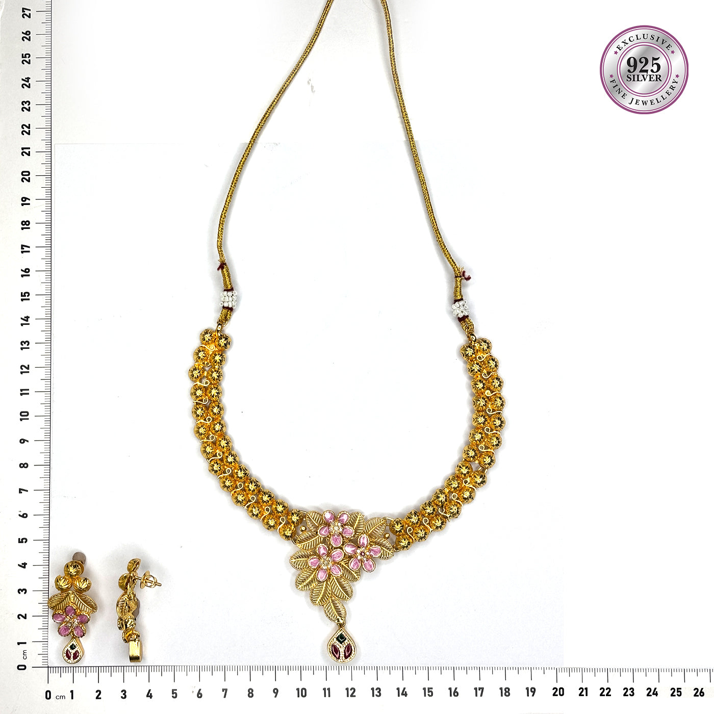 GOLDEN FLORA ENSEMBLE NECKLACE SET
