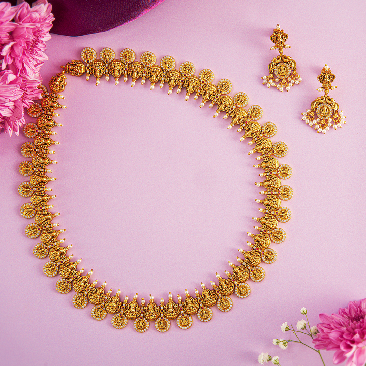 Antique Lakshmi Kasu Necklace Set
