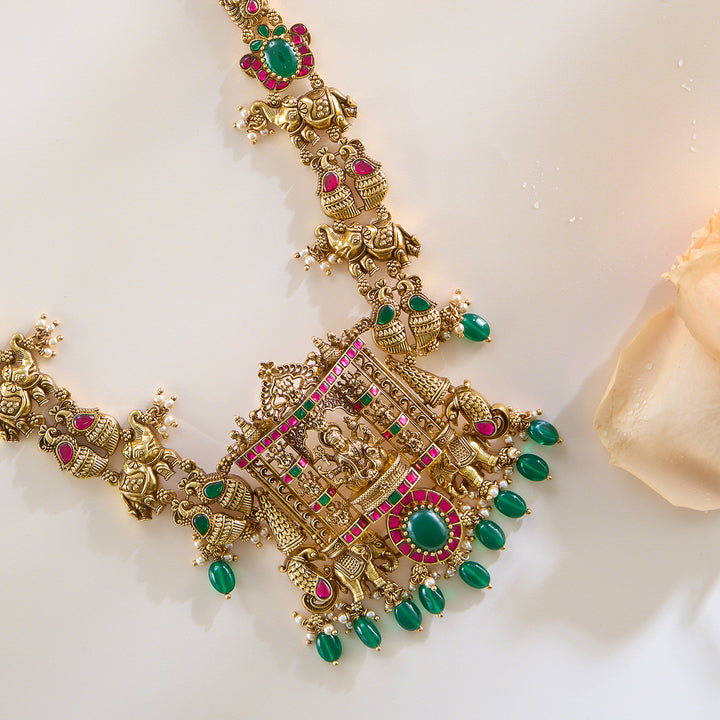 Lakshmi Devi Nakshi Necklace Set