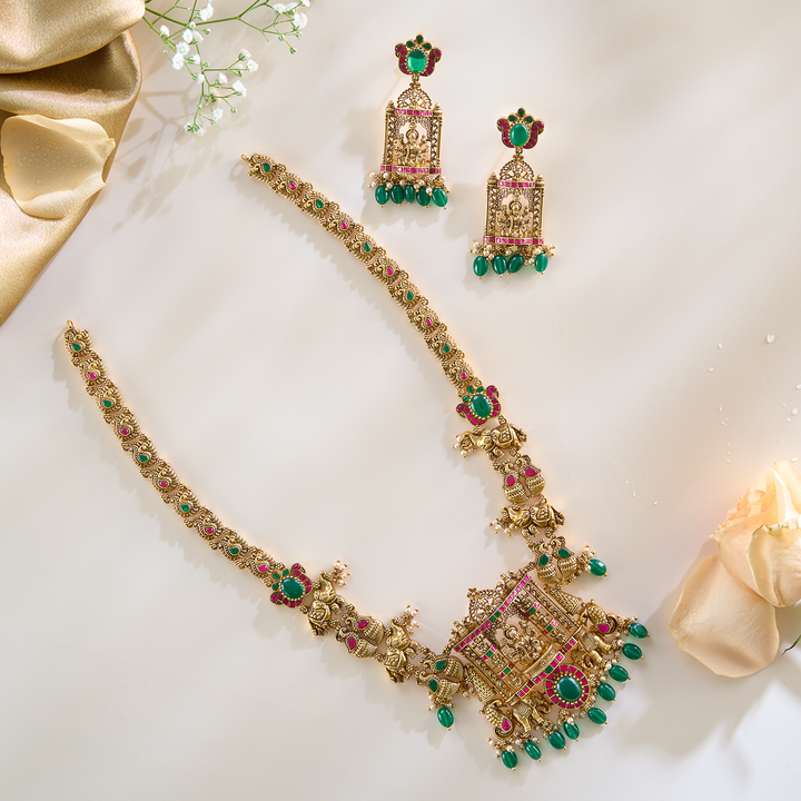 Lakshmi Devi Nakshi Necklace Set
