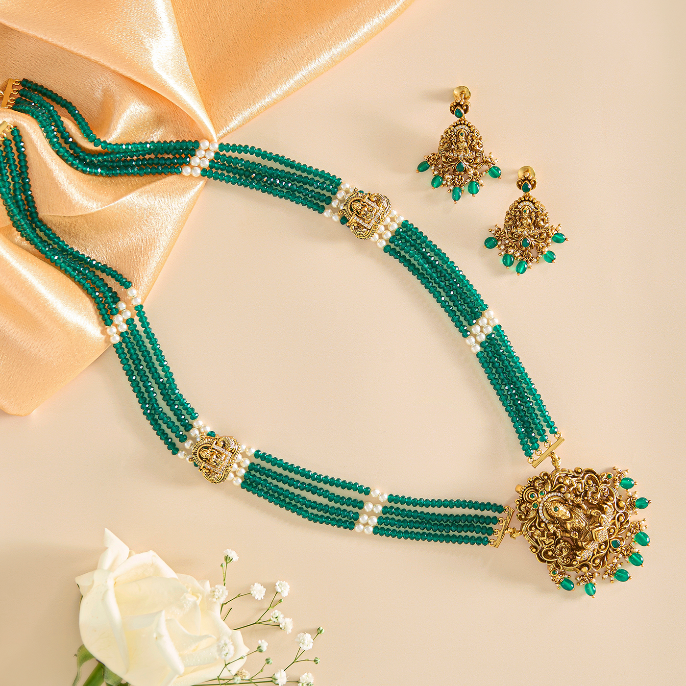 Royal Temple Jewellery Pendant Set