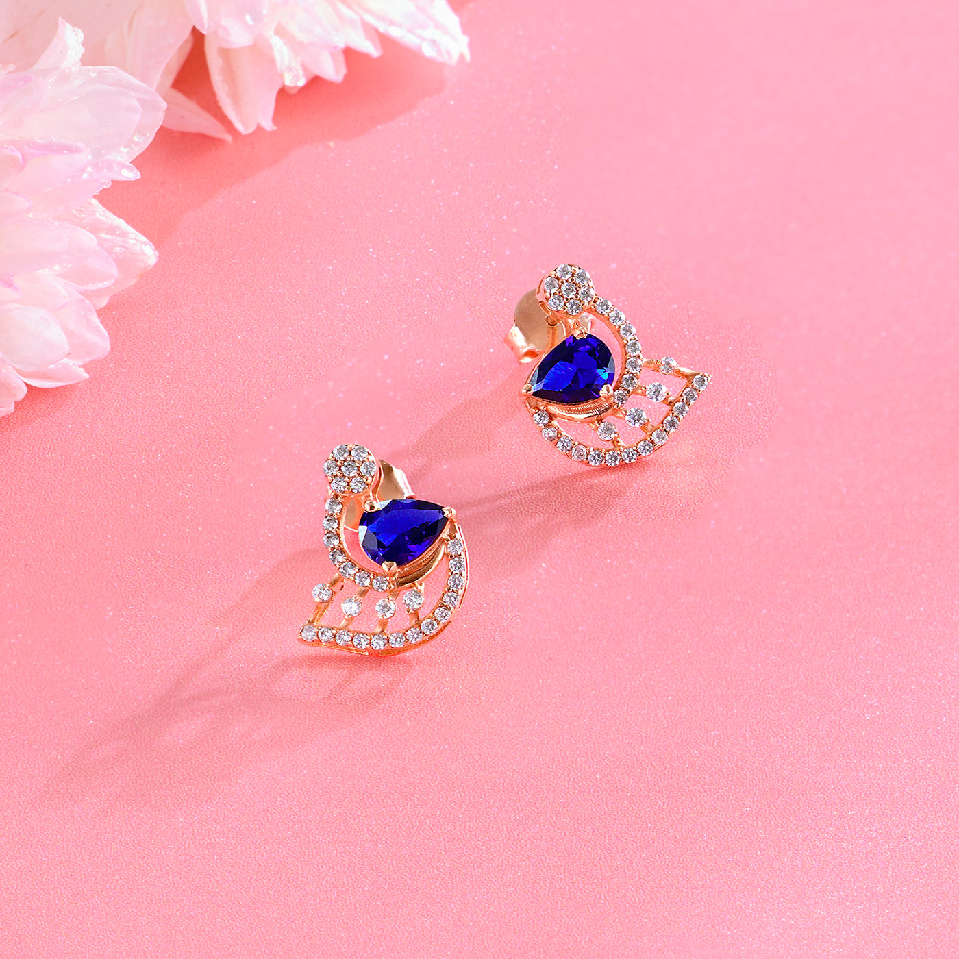 Blue Teardrop Necklace Set