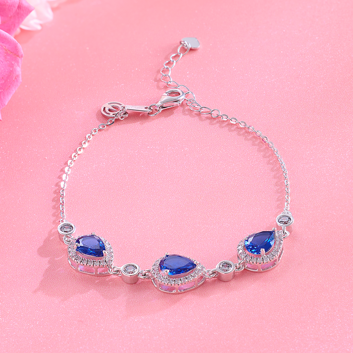 Radiant Blue Stone Necklace Set