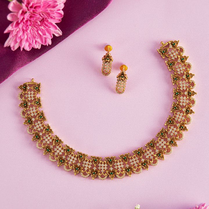 Radiant Heritage CZ Stone Necklace Set