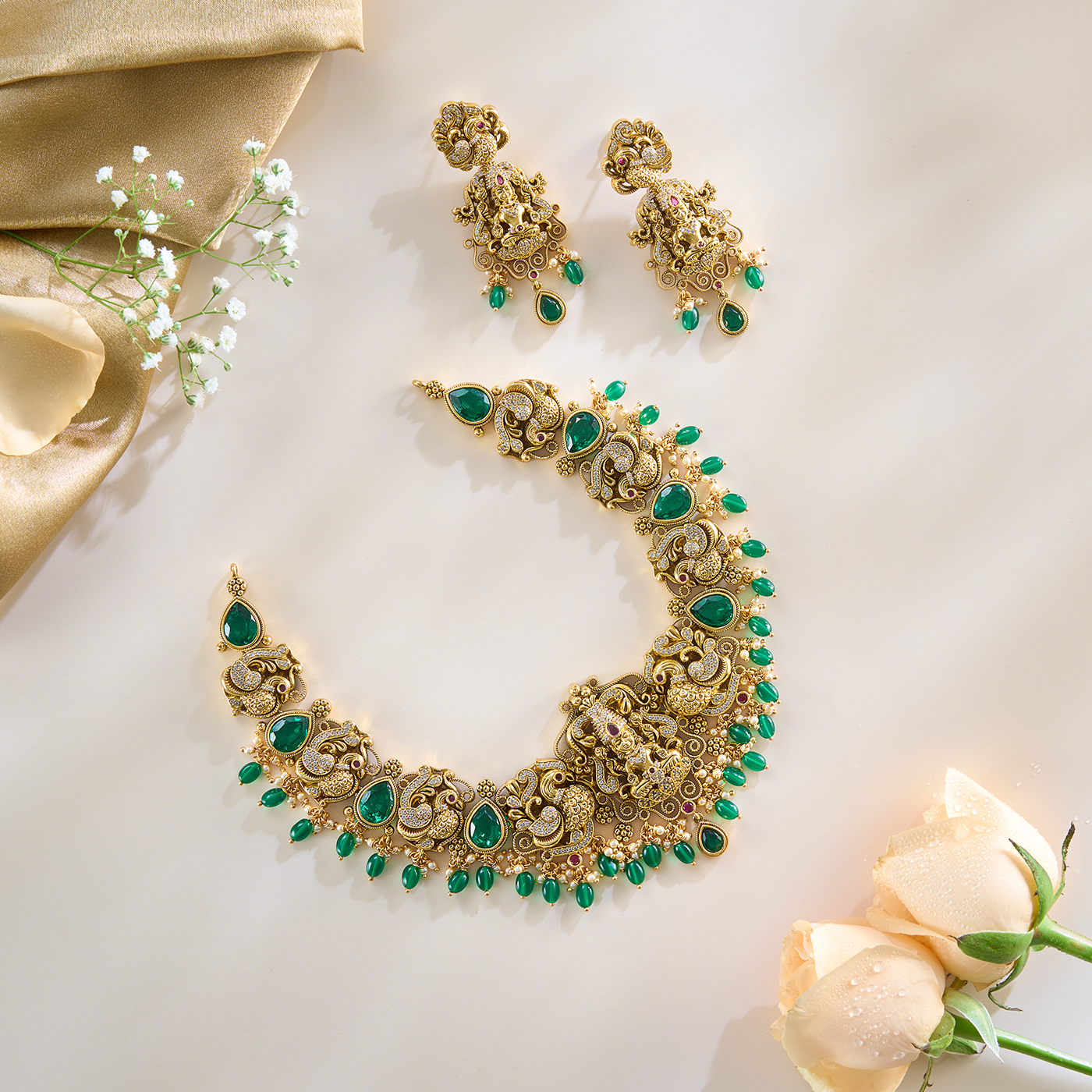 Exquisite Temple Jewellery Bridal Set