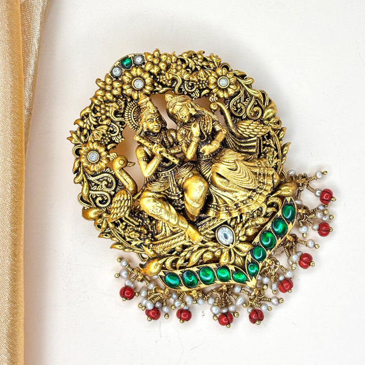 Timeless Antique Radha Krishna Pendant