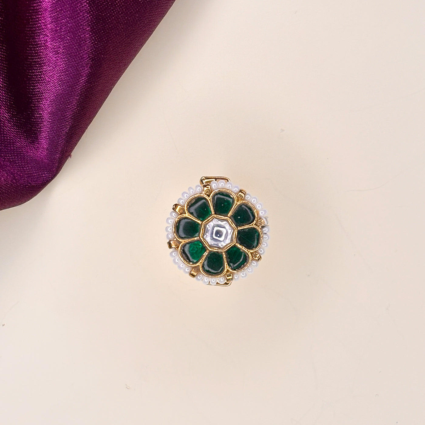 EMERALD PEARL GRACE RING