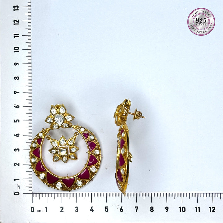 CRIMSON ROYALE CHANDBALIS in 925 sterling silver jewellery image 2