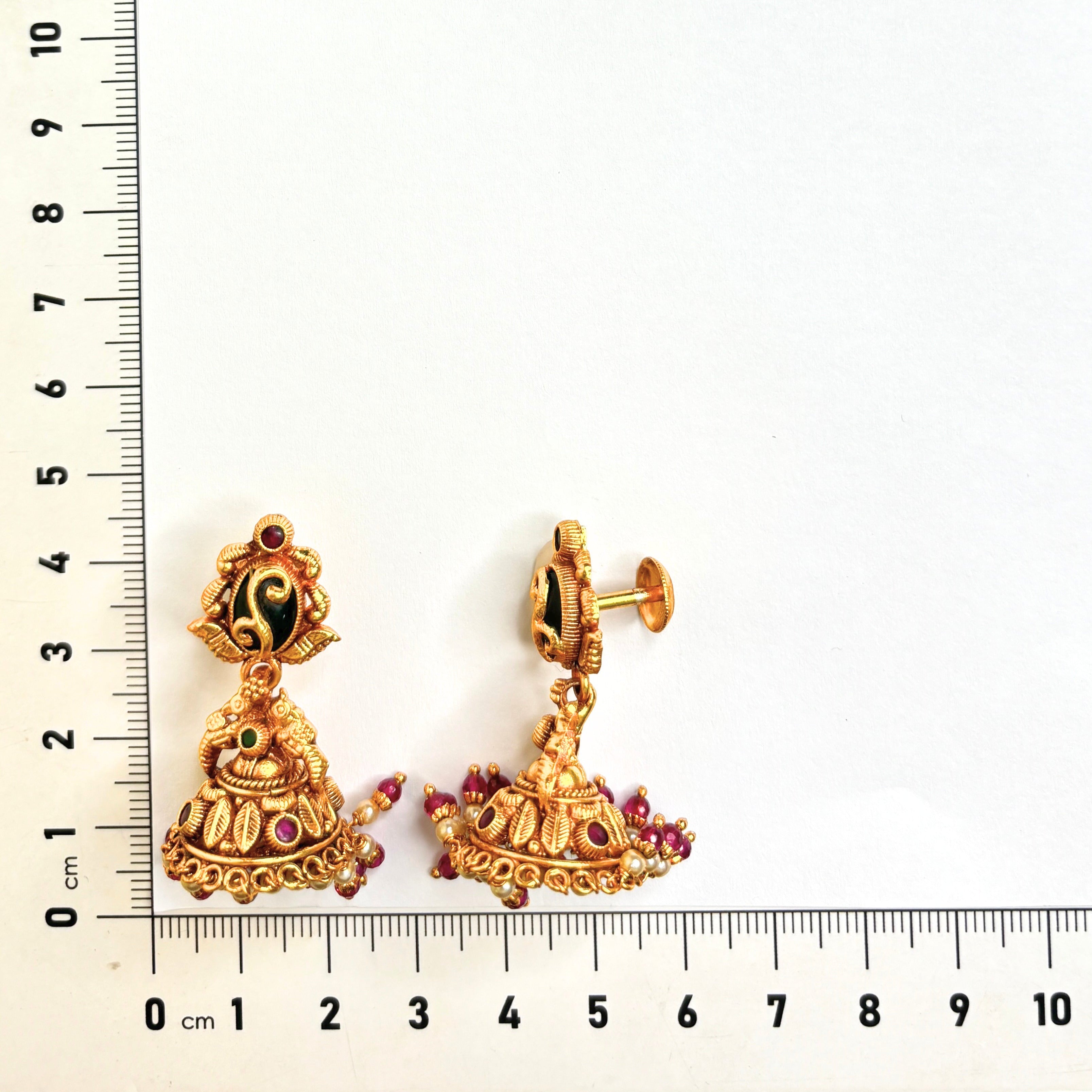 Crimson Vine Jhumkas