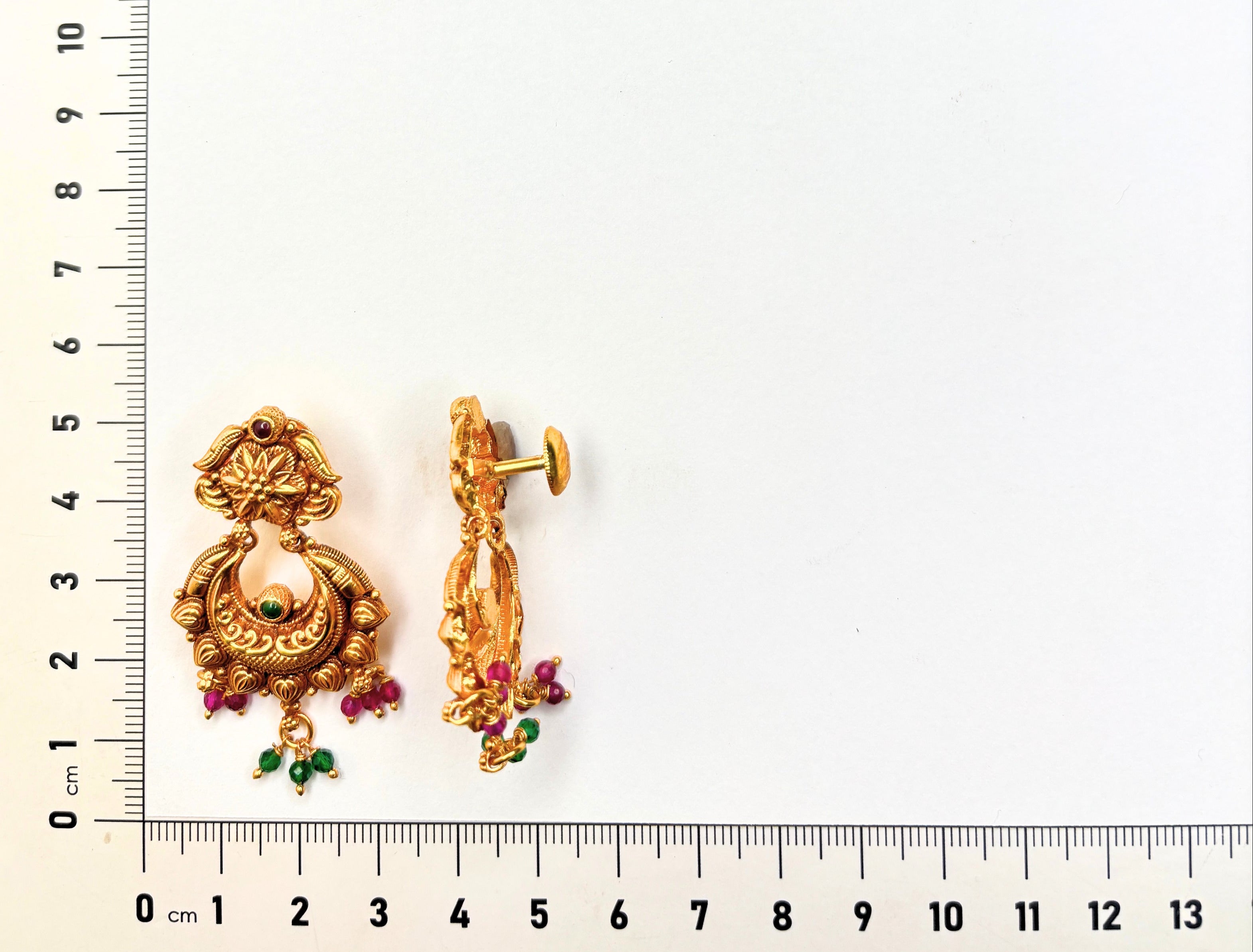 Floral Chandbali Drops