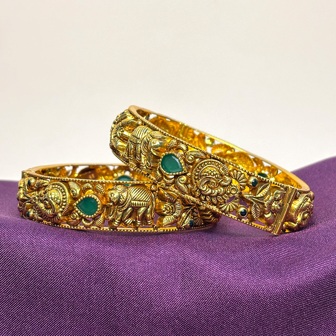 Gajamukhi Temple Bangle Set