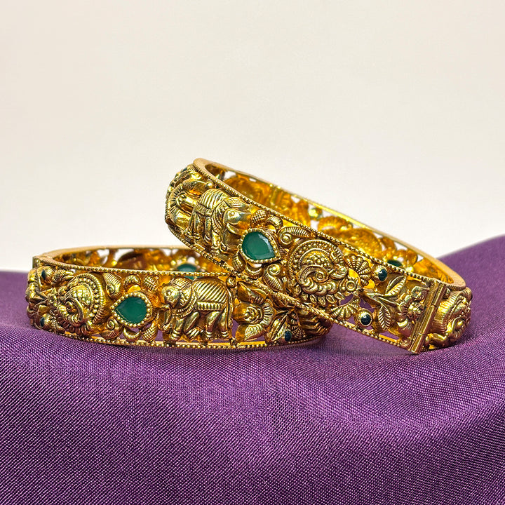 Gajamukhi Temple Bangle Set