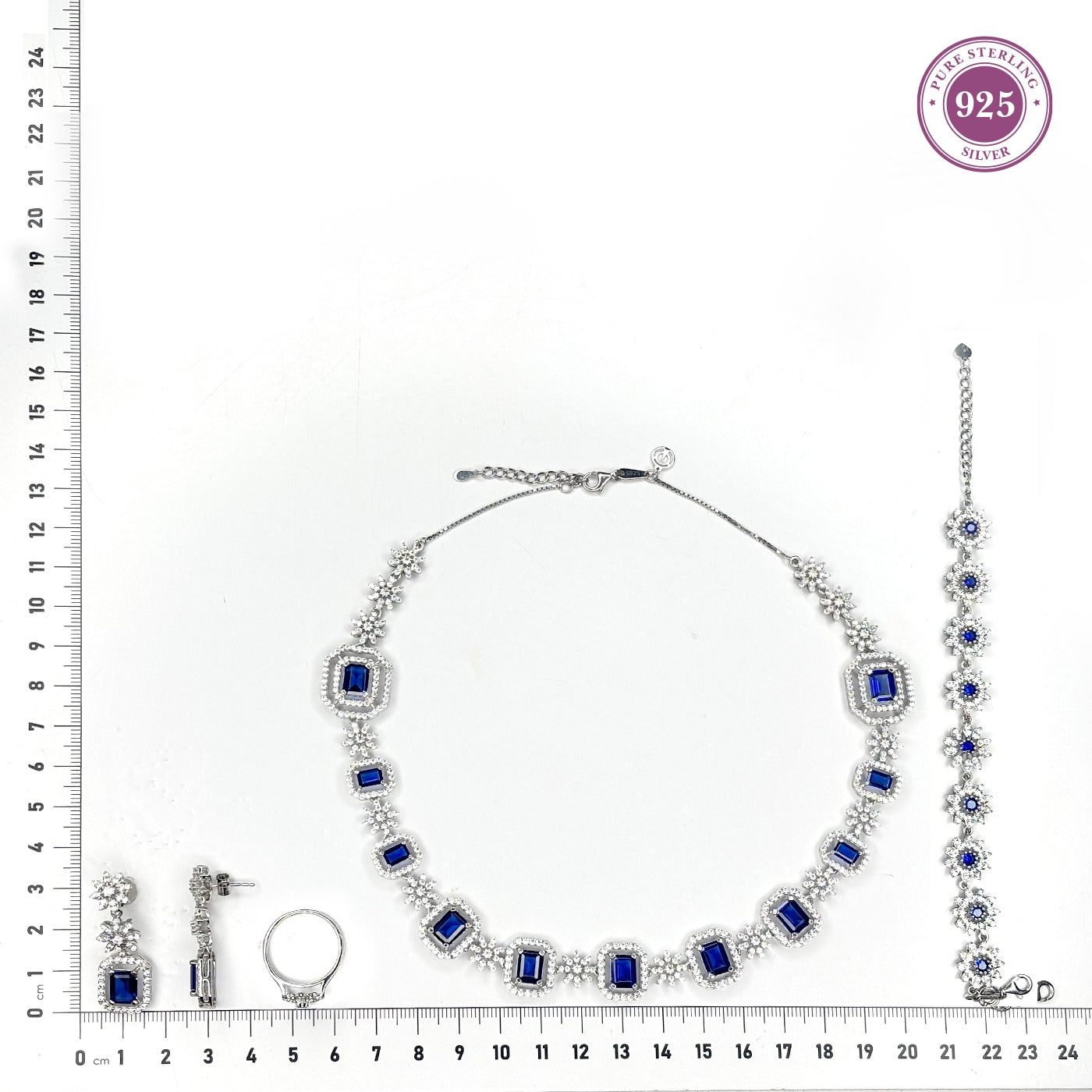 Garden of Twilight Blue Stone Bridal Jewellery Set
