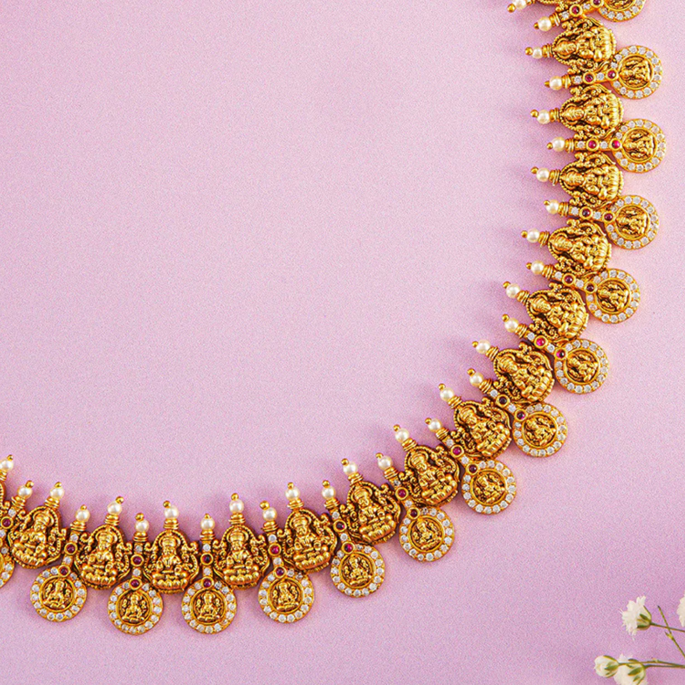 Antique Lakshmi Kasu Necklace Set