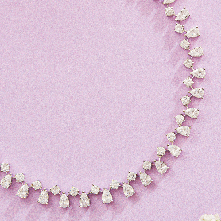 Cubic Zirconia Necklace & Earrings with Heritage Grace