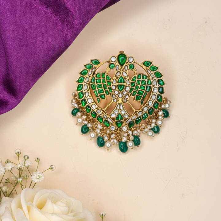 Gandaberunda Green Crest Pendant