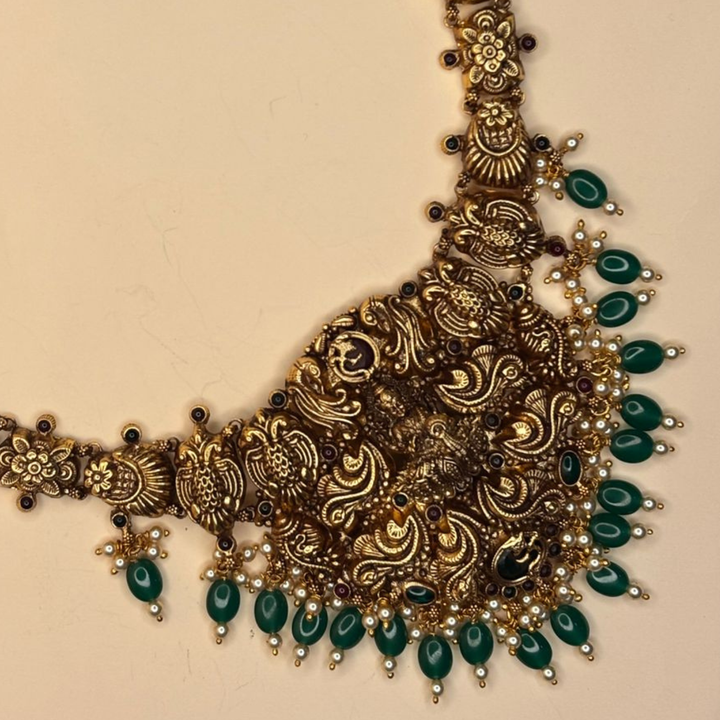 Gold Lakshmi Temple Necklace