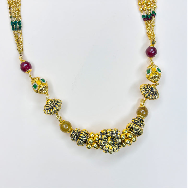 Royal Heritage Mala with Semi-Precious Accents