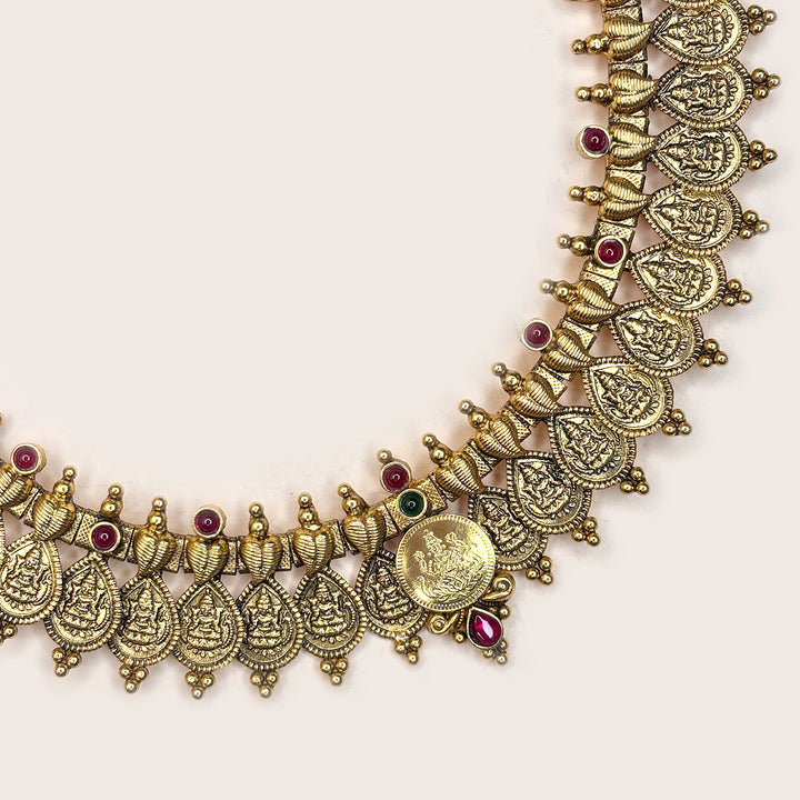 Royal Antique Lakshmi Kasu Necklace