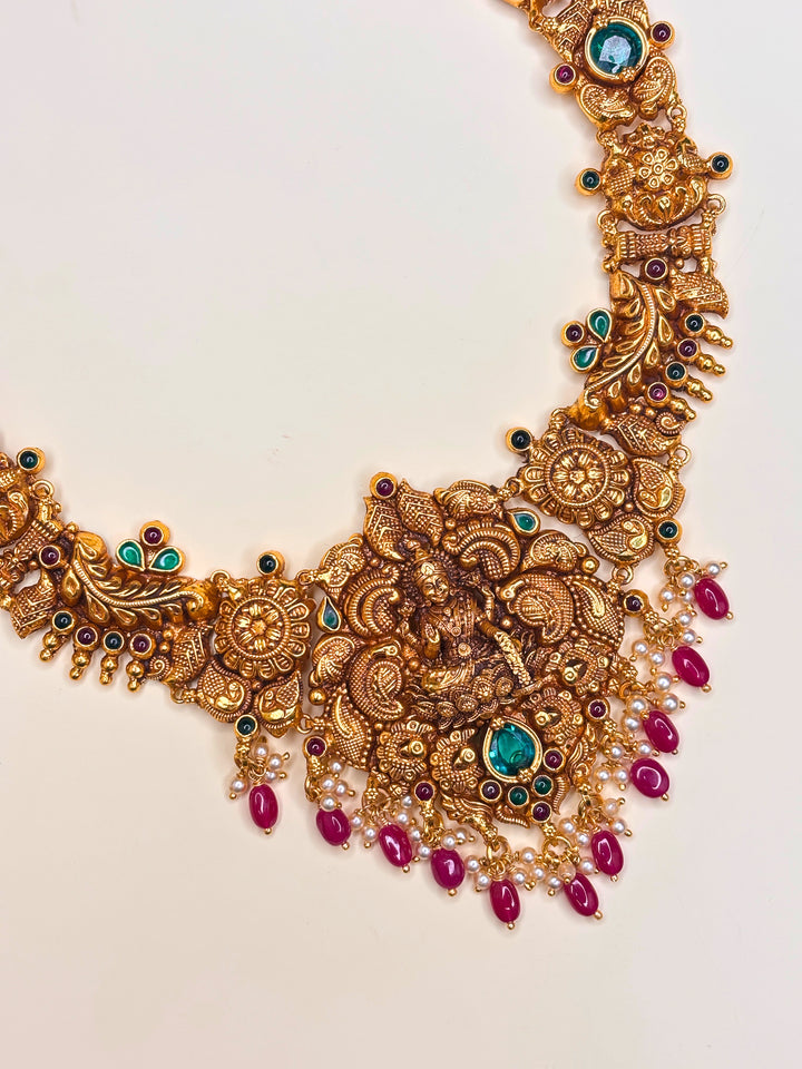 Lakshmi Prakriti Red Long Necklace