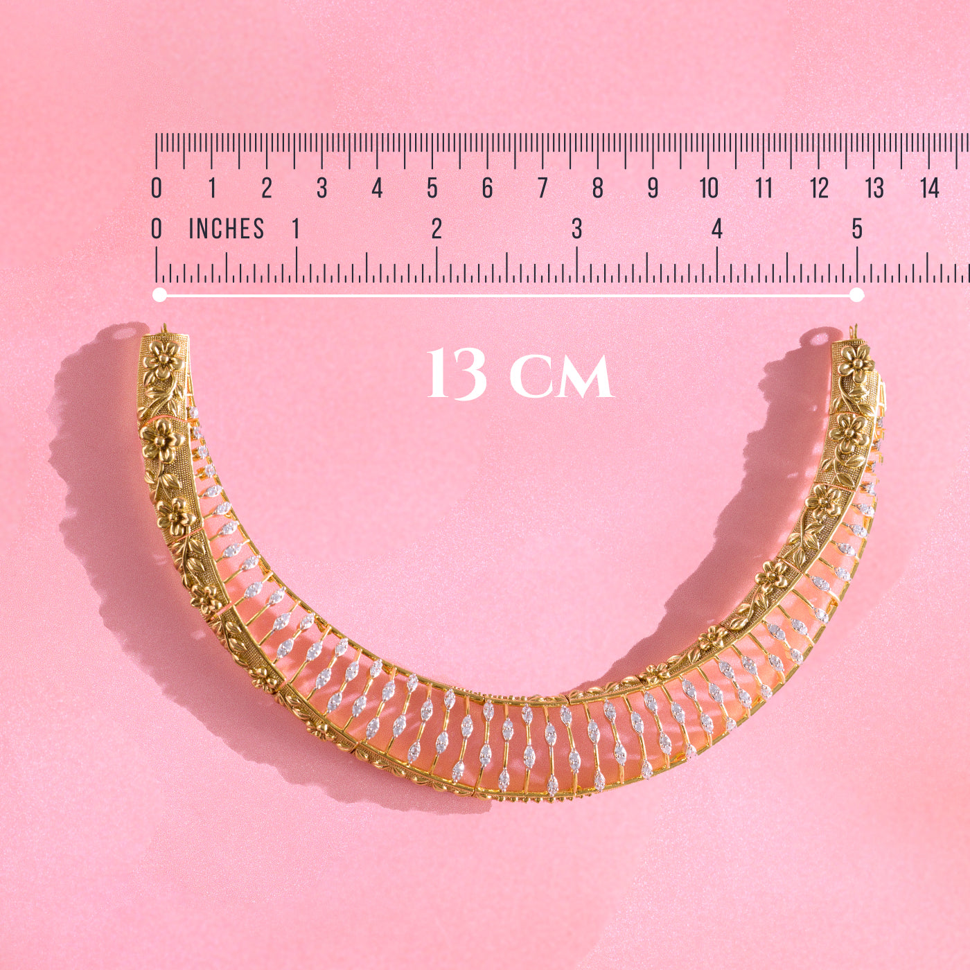 Elegant Gold-Plated White Stone Necklace Set