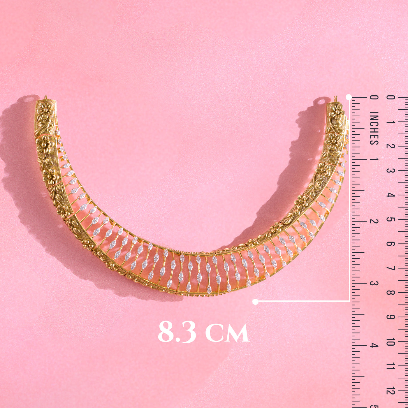 Elegant Gold-Plated White Stone Necklace Set