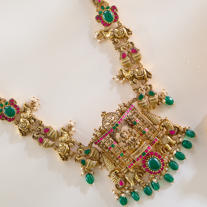 Lakshmi Devi Nakshi Necklace Set