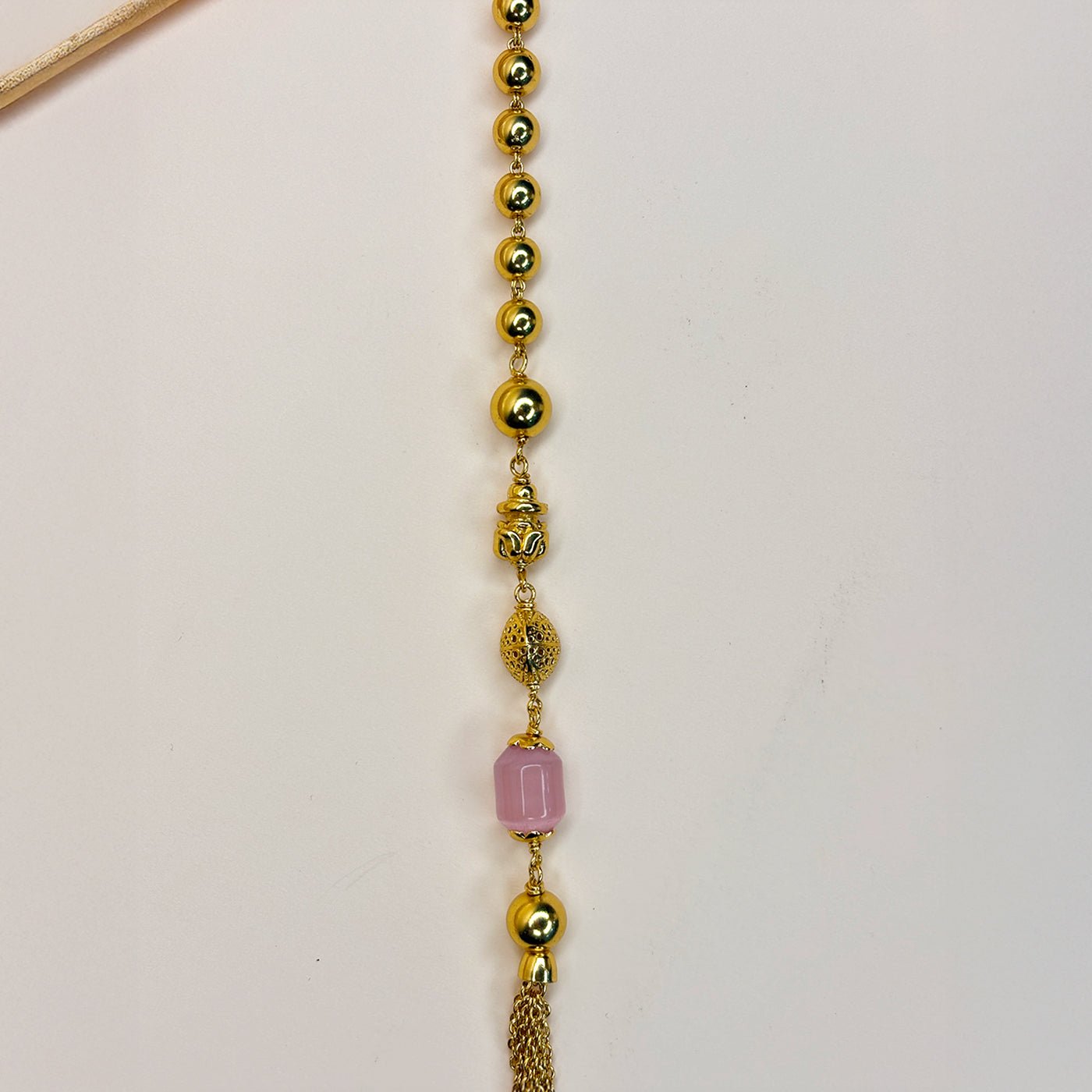Blush Gold Mala with Semi-Precious Accents - HS925