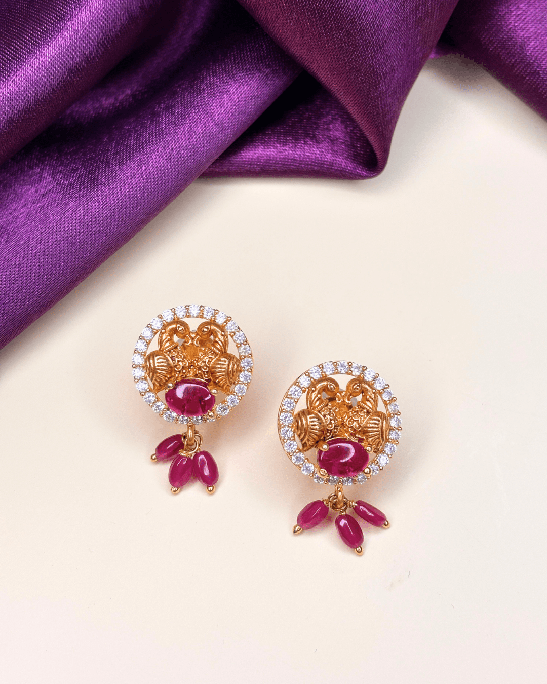 Dhanya Peacock Studs - HS925