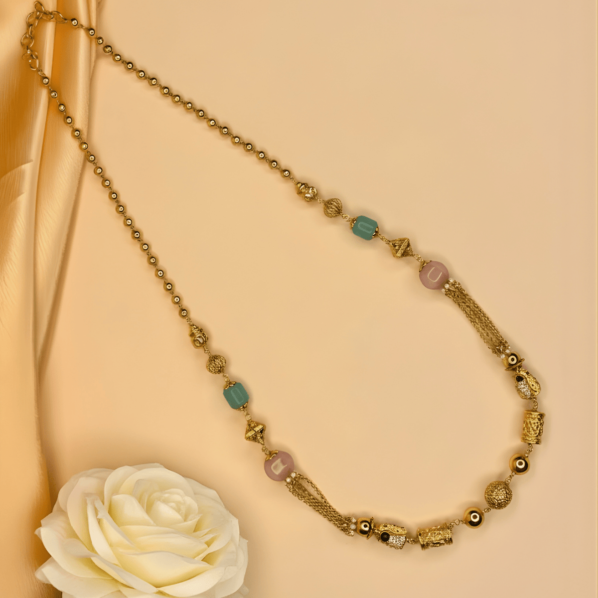 Elegance Mala with Semi-Precious Beads - HS925