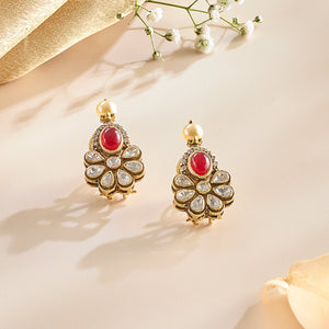 Elegant Navratna Necklace Set - HS925