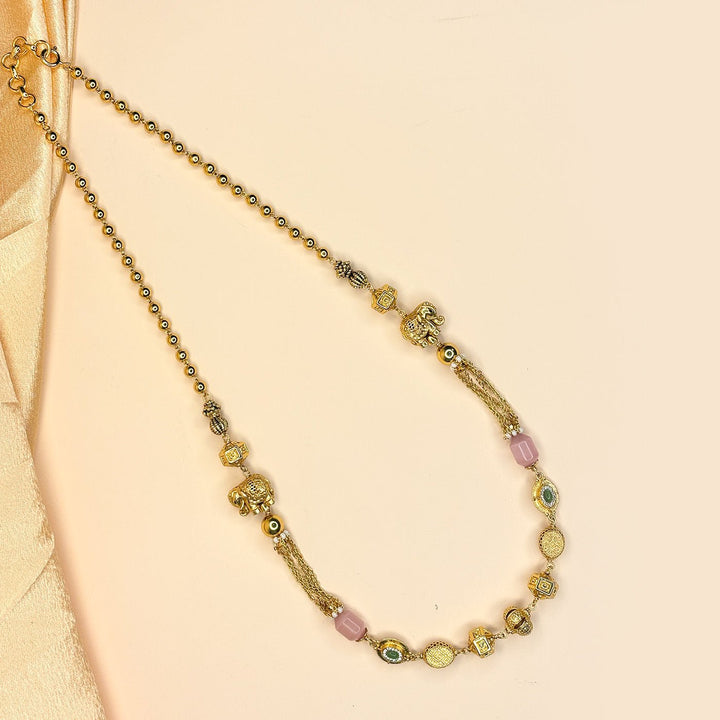 Elephant Bloom Mala with Gold Accents - HS925